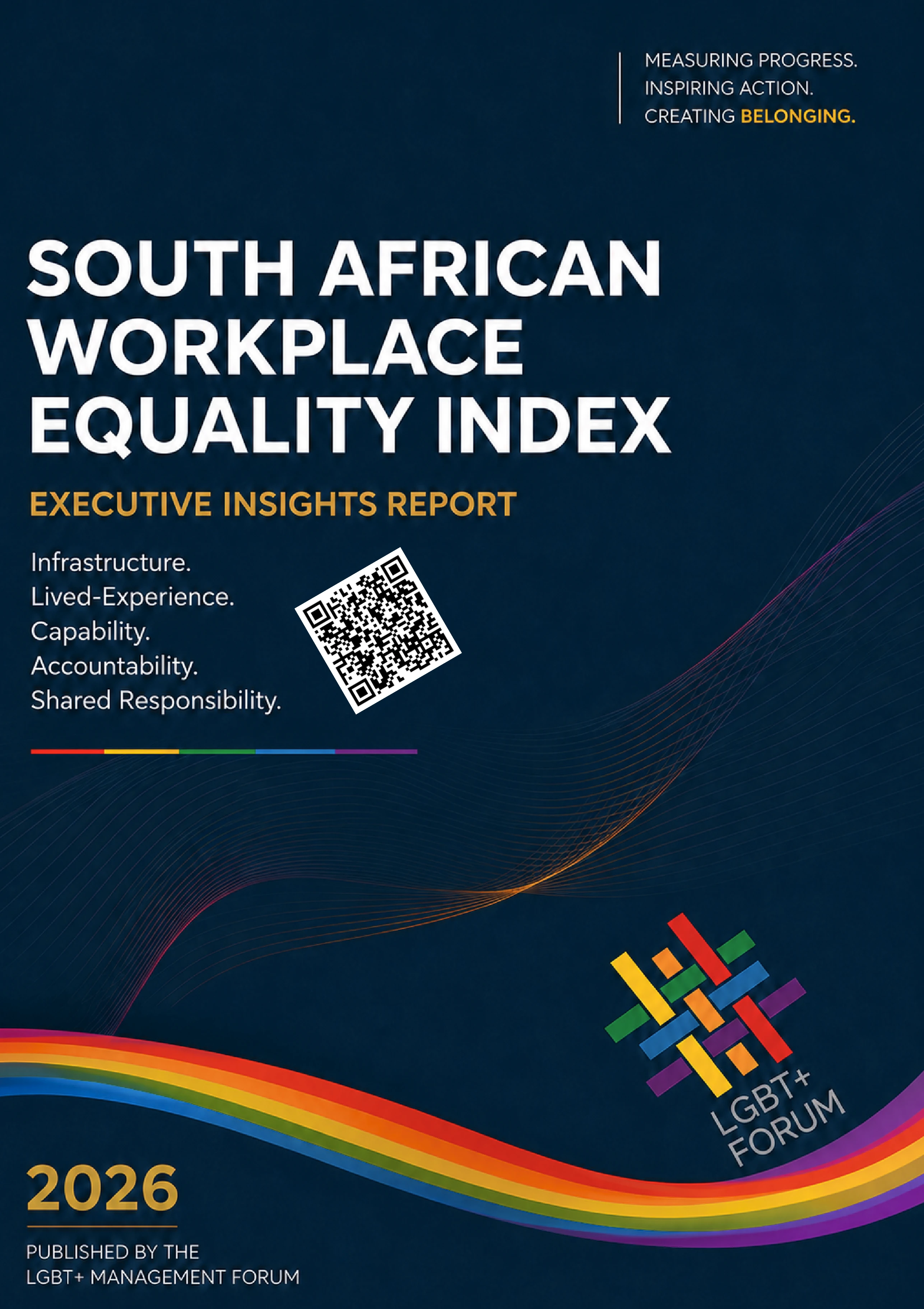 Cover of the SAWEI 2026 Executive Insights & Action Guide published by the South African LGBT+ Management Forum.